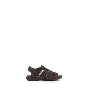 NEW ANDREA men's leather sandal in dark brown